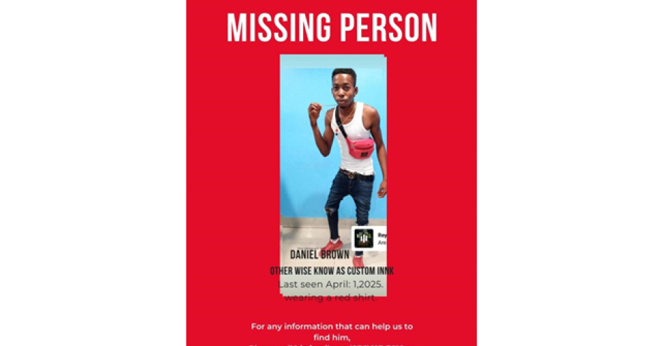 Daniel Brown has been missing since April 1, 2025.