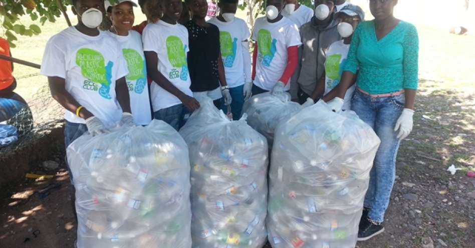 Members of the Old Harbour High School Eco Club