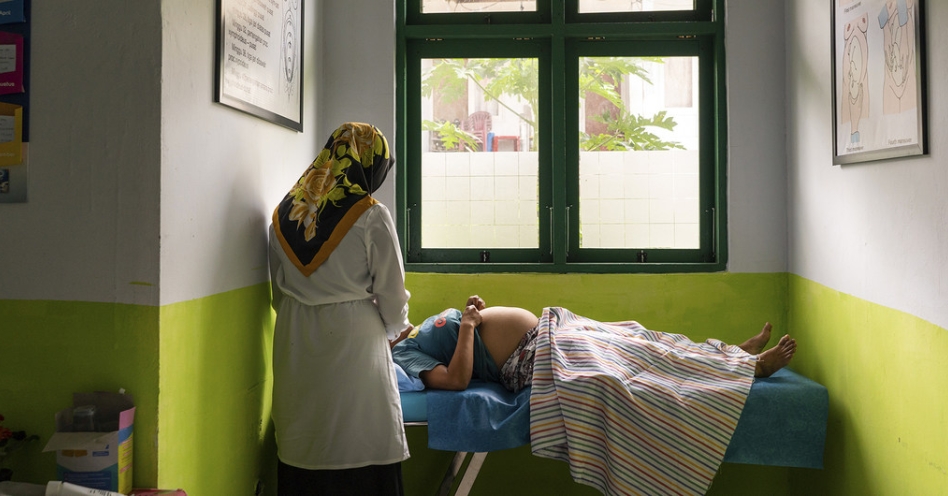 In Ambon, Indonesia, a pregnant woman has a check-up at a local health centre. (Image Credit; UNICEF)