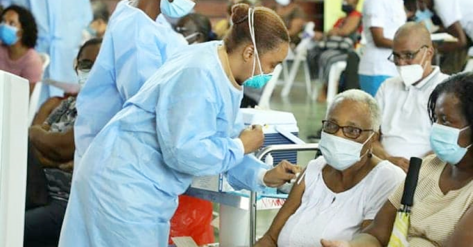 Covid-19 vaccination blitz at the National Stadium. (Contributed Photo)